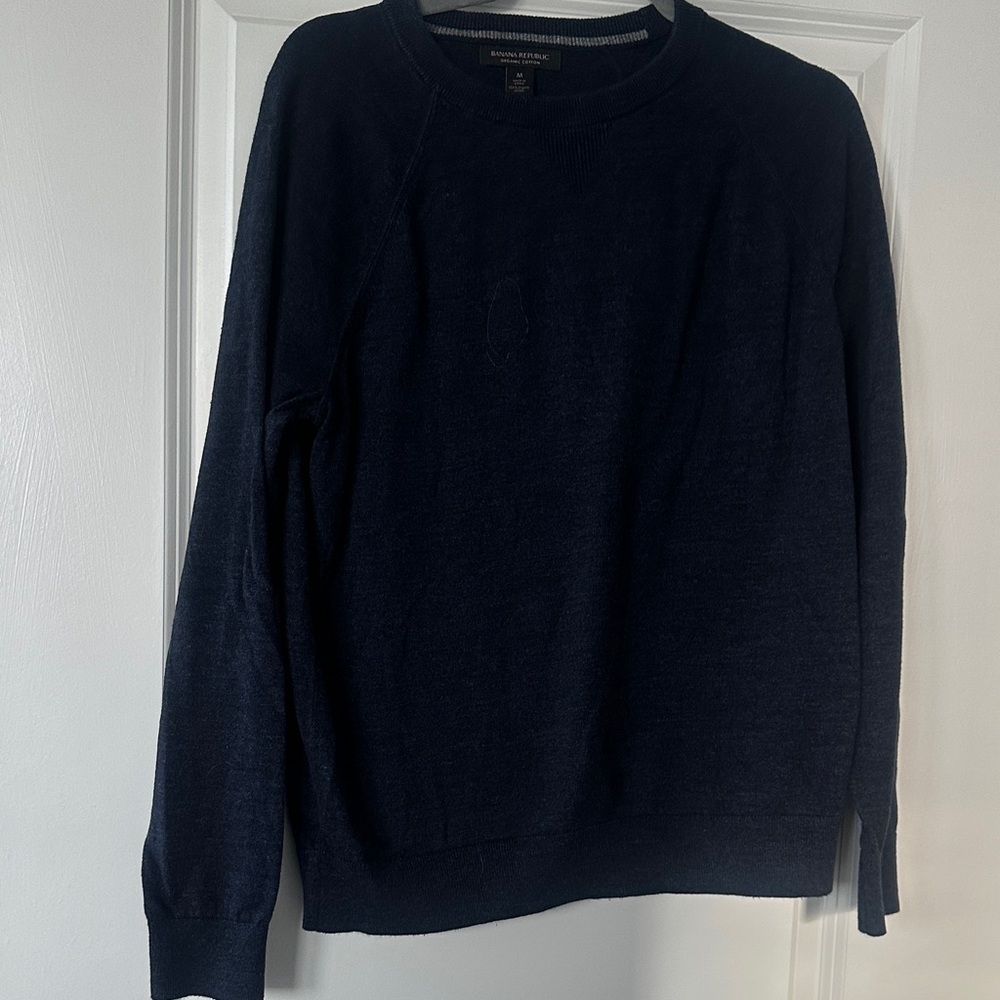 Banana Republic Men's Dark Blue Crewneck Sweater